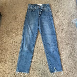straight leg jeans medium wash